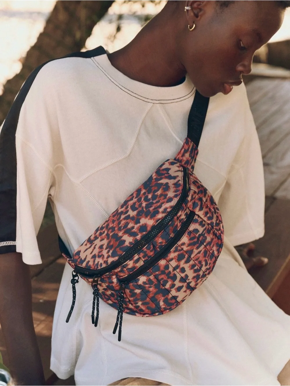 Free People FP Movement Quilted Print Sling Bag